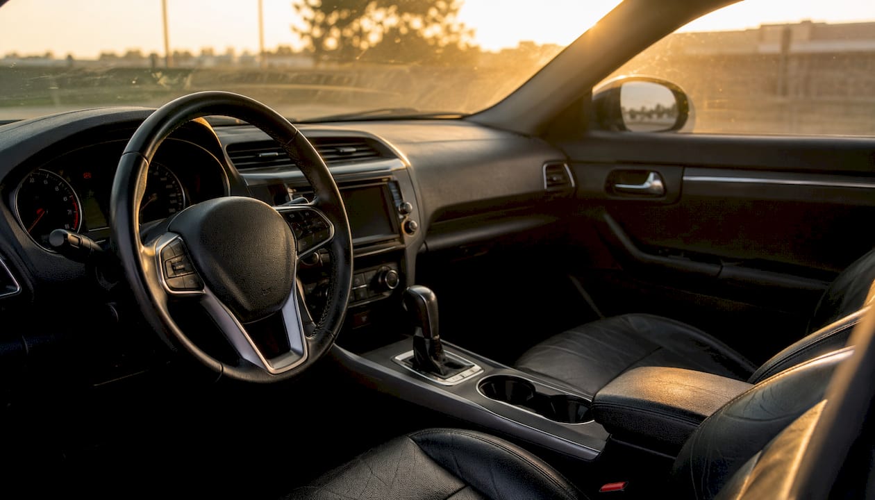 Car interior showing protection from UV damage