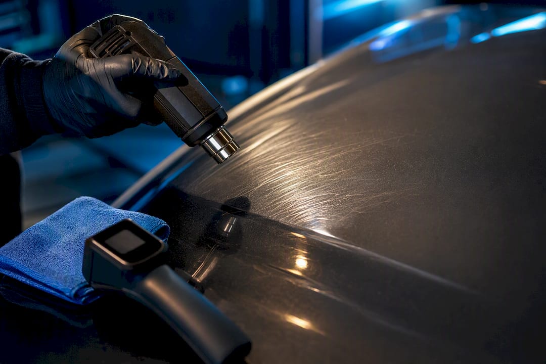 Scratched PPF warming during heat test