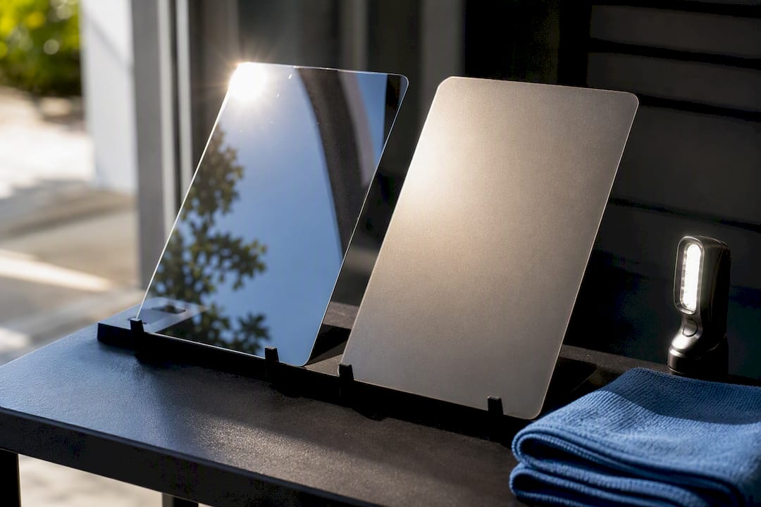 Gloss and matte paint protection film samples