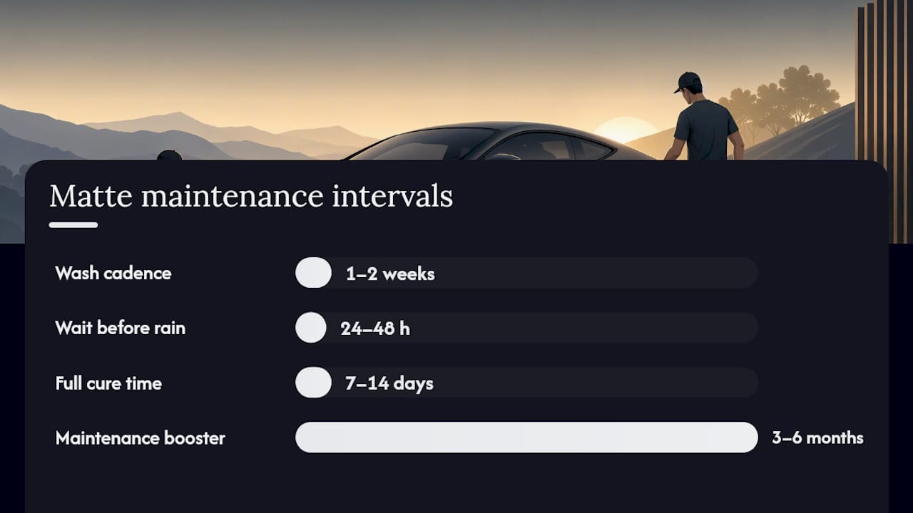 Matte paint coating maintenance timeline