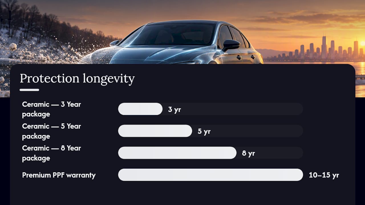 What protection costs and how long it actually lasts — overview diagram