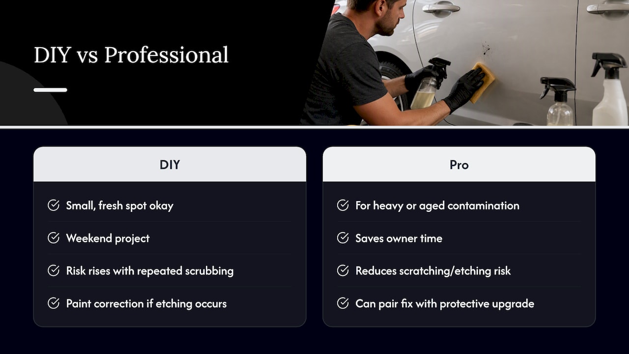 DIY versus professional tar removal comparison