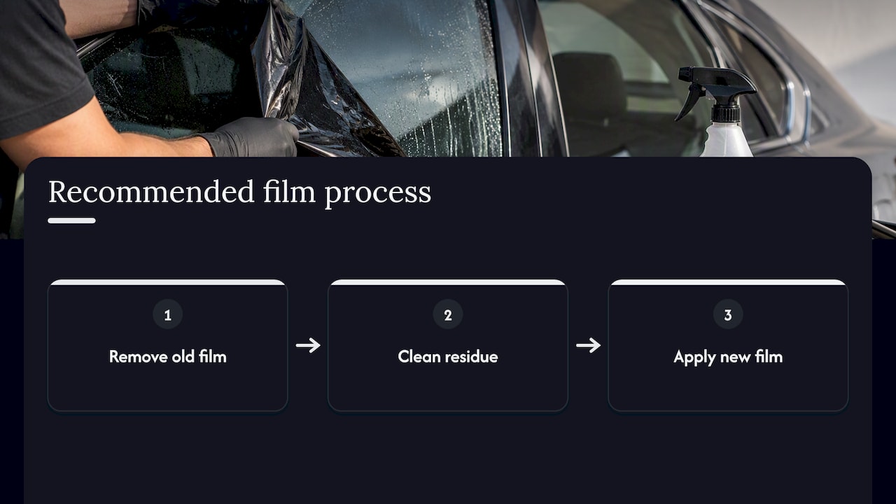 Three steps for replacing old window tint