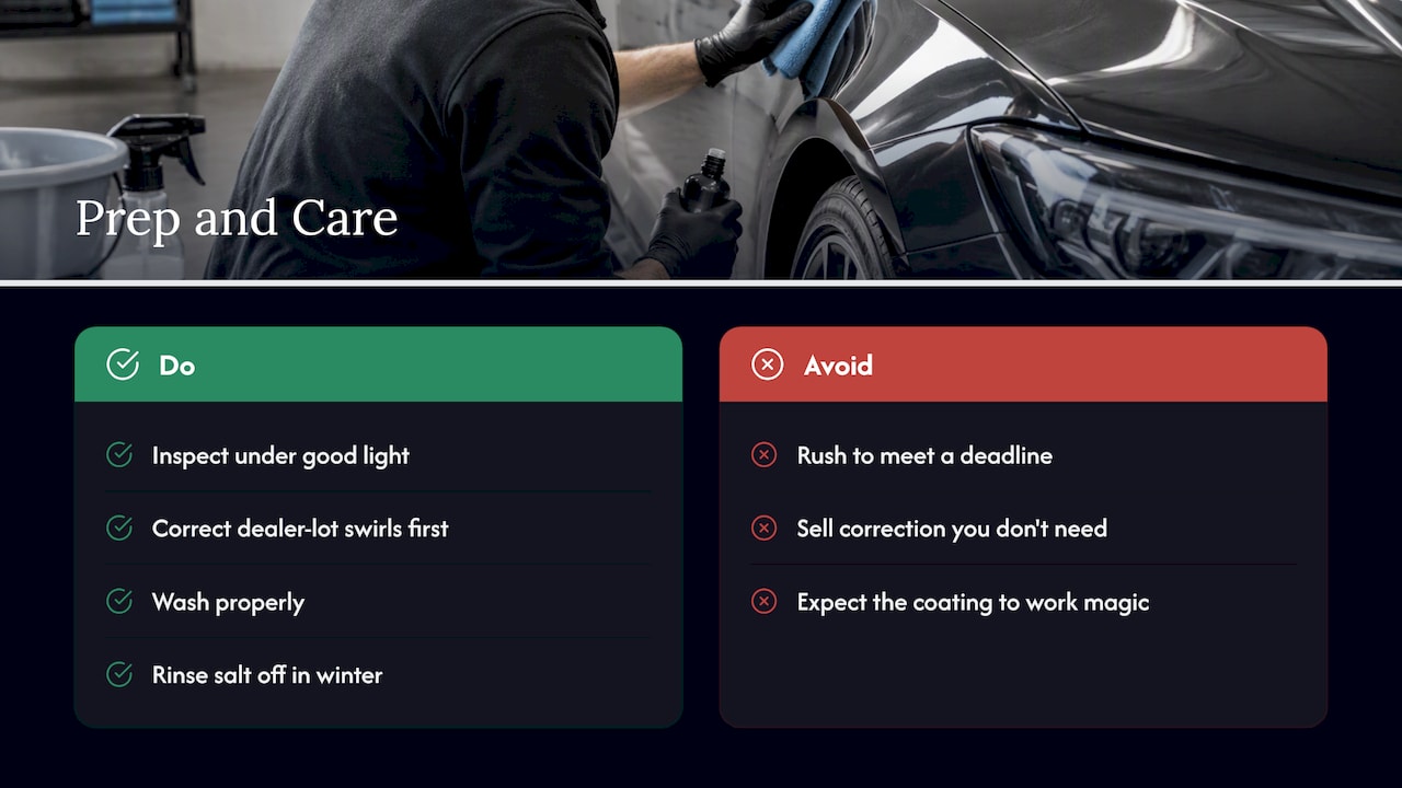 Our perspective: coat early, but prep first — overview diagram
